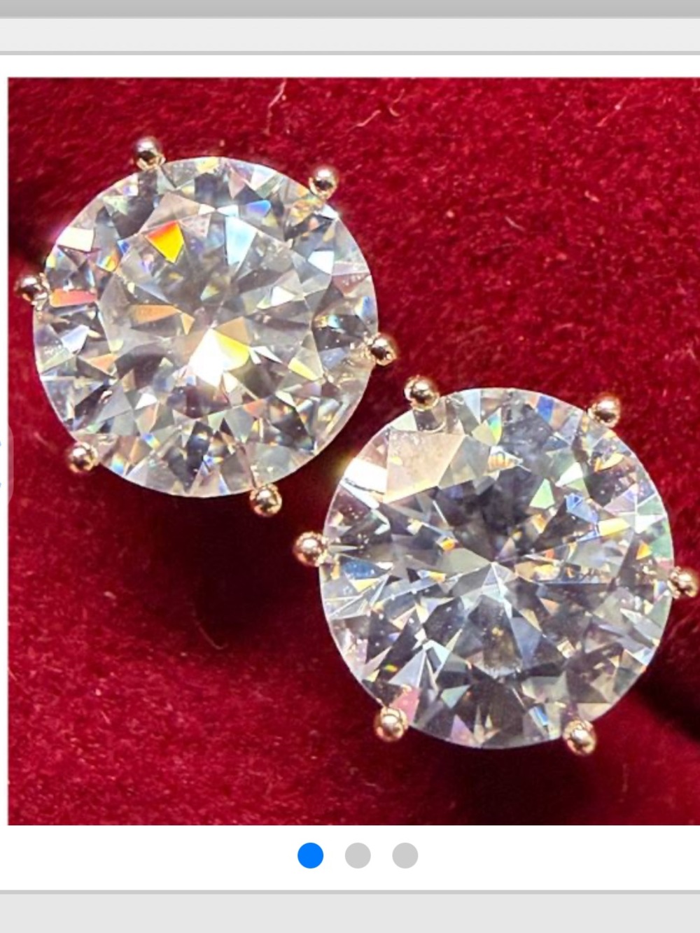 14K Yellow Gold Lab Diamond Round Stud Earrings - 1 ctw appraisal included
